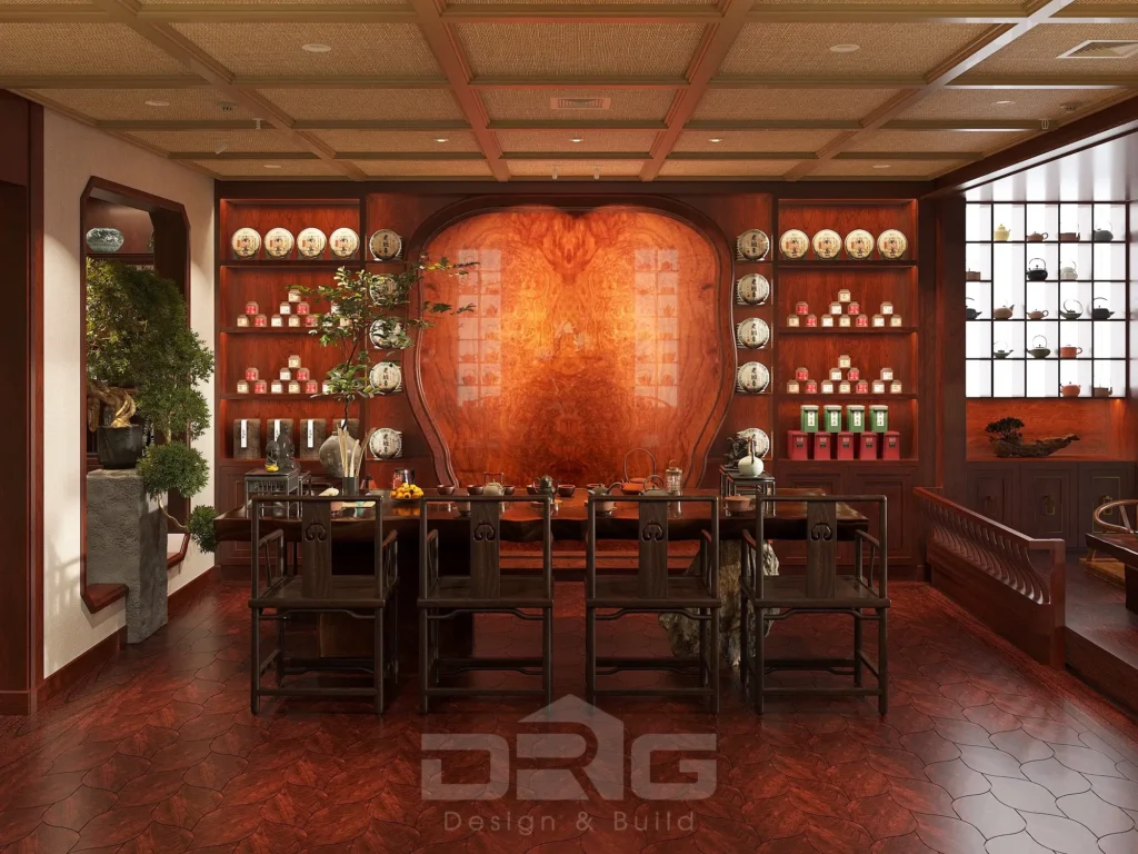 Thiết kế thi công nội thất phòng trà
